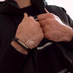 دستبند چرم مردانه
