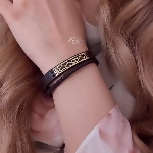 دستبند چرم قلب