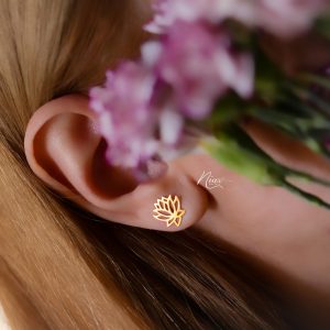گوشواره میخی گل اسلیمی