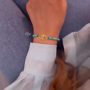 دستبند مهره چشم با چشم نظر