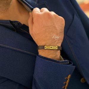 دستبند چرم مردانه
