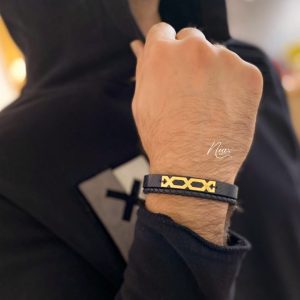 دستبند چرم مردانه