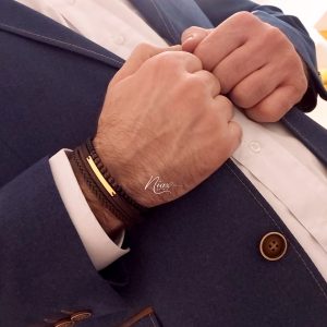 دستبند چرم مردانه