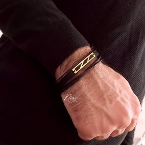 دستبند چرم مردانه