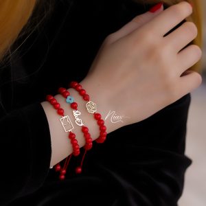 دستبند مهره قرمز