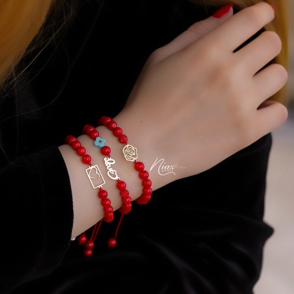 دستبند مهره قرمز
