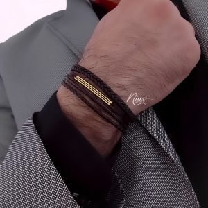 دستبند چرم مردانه