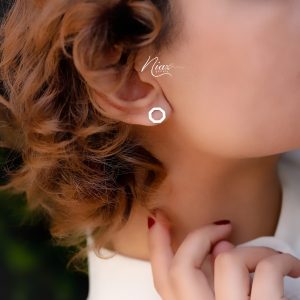 گوشواره میخی هشت ضلعی