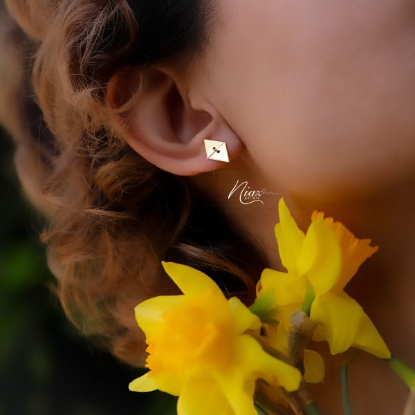 گوشواره میخی دو مثلث