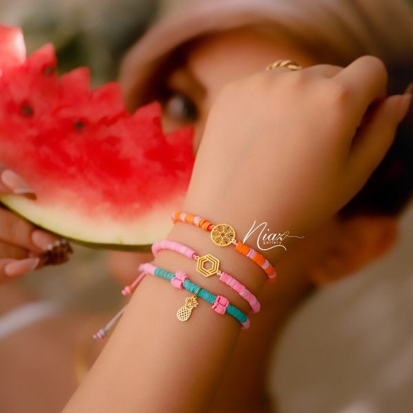 دستبند طلا و مهره زنانه
